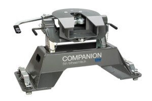 Companion fifth-wheel trailer hitch