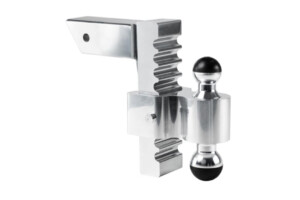 Adjustable chrome trailer hitch with dual balls