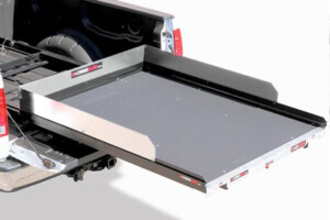 Pickup truck sliding bed cargo tray