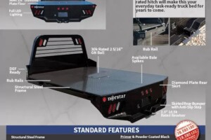 Norstar SR flat bed for a pickup truck
