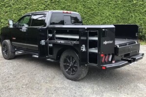 service body for a work pickup truck